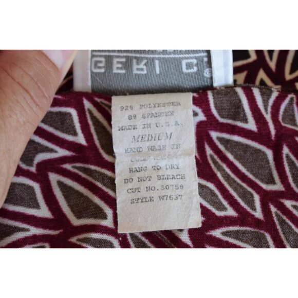 Vintage 90s Pullover Wrap Abstract‎ Blouse | size Medium - Picture 8 of 10